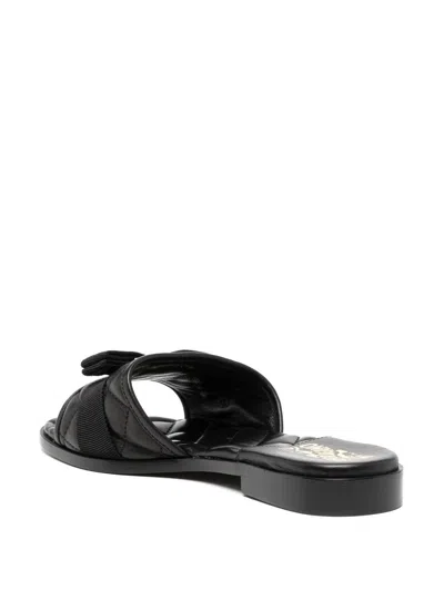 Ferragamo Love Cq Quilted Leather Flat Sandals