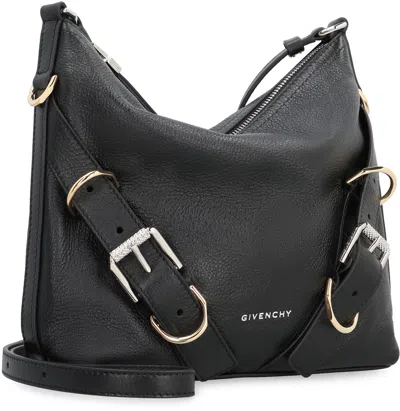 Givenchy Black Voyou S Bag Silver Logo Zip