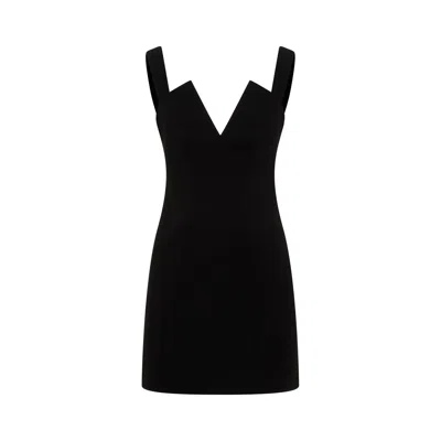 Givenchy V-collar Mini Dress In Black