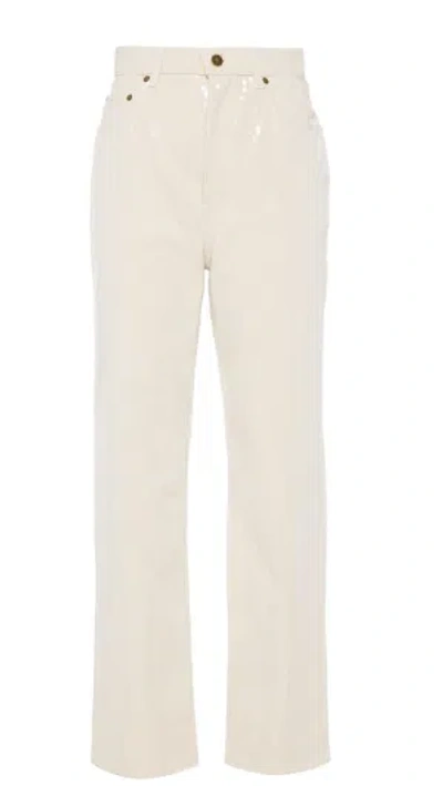 Golden Goose Ecru Denim With Star Studs