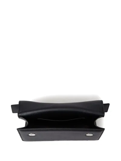 Karl Lagerfeld Seven Grainy Black Bag With Silver Logo