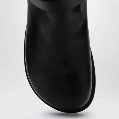 Loewe Man Ankle Boots Black Size 9 Leather In Black