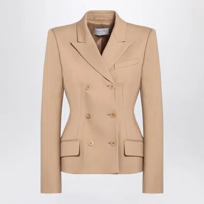 Sportmax Double-breasted Camel-colored Jacket For Women