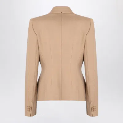 Sportmax Double-breasted Camel-colored Jacket For Women