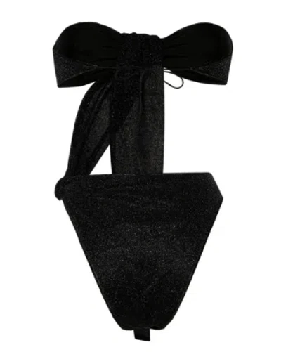 Oseree Glitter Bandeau Cut-out Swimsuit