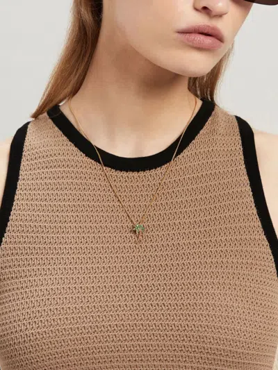 Palm Angels Women's Gold-tone Logo Pendant Necklace