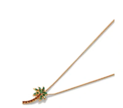 Palm Angels Women's Gold-tone Logo Pendant Necklace