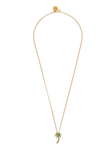 Palm Angels Women's Gold-tone Logo Pendant Necklace