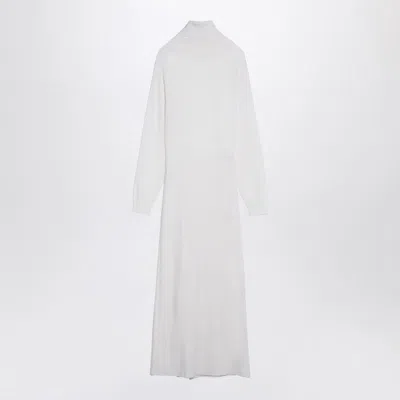 P.a.r.o.s.h . Cream-coloured Turtleneck Dress In Wool Blend