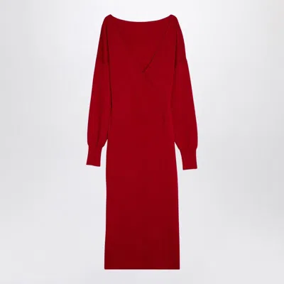 P.a.r.o.s.h Wool-blend Ribbed Midi Dress
