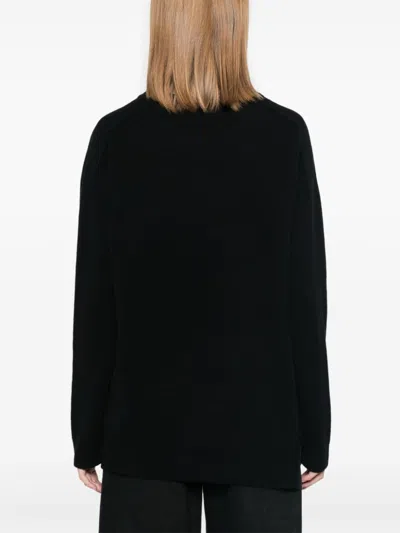 P.a.r.o.s.h Parosh Black Wool-cashmere Ribbed Sweater