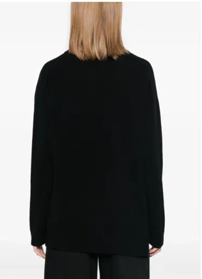 P.a.r.o.s.h Parosh Black Wool-cashmere Ribbed Sweater