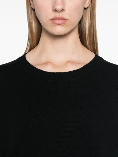 P.a.r.o.s.h Parosh Black Wool-cashmere Ribbed Sweater
