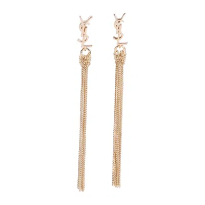 Saint Laurent Cassandre Tassel Pendant Earrings