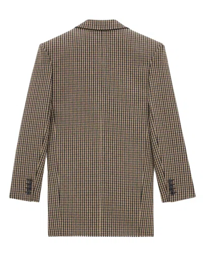 Saint Laurent Paris Women Giacca In Lana Vichy