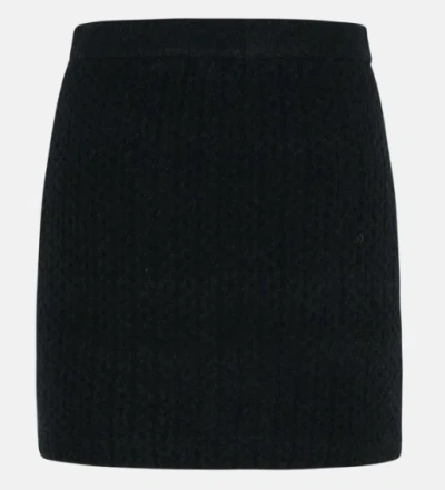 Self-portrait Self Portrait Black Alpaca Blend Skirt Women In Black