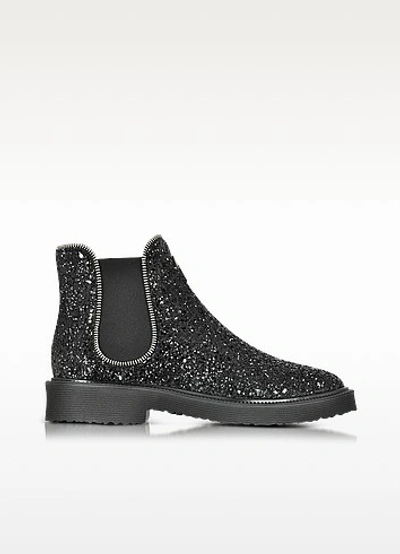 Giuseppe Zanotti Black Leather Ankle Boots