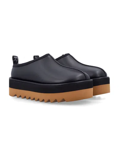 Stella Mccartney 'sneak-elyse' Black Mules With Open Rear