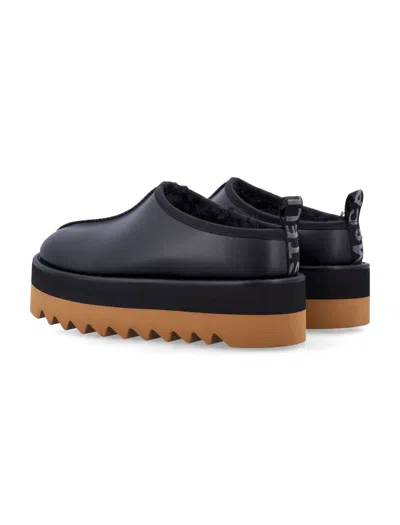 Stella Mccartney 'sneak-elyse' Black Mules With Open Rear