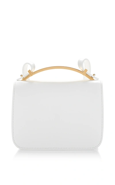 Shop Marni White Vitello Leather Shoulder Bag