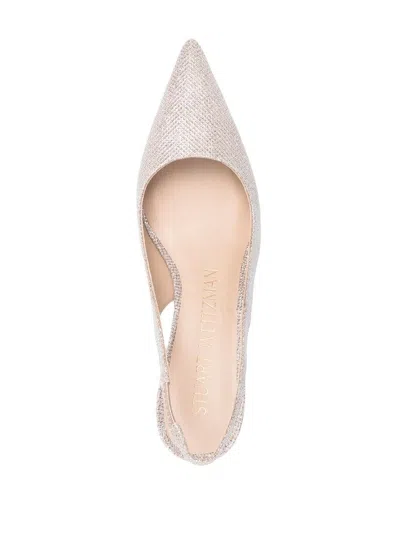 Stuart Weitzman Feminine Sling Back Heels In Poudre For Fall/winter 2023
