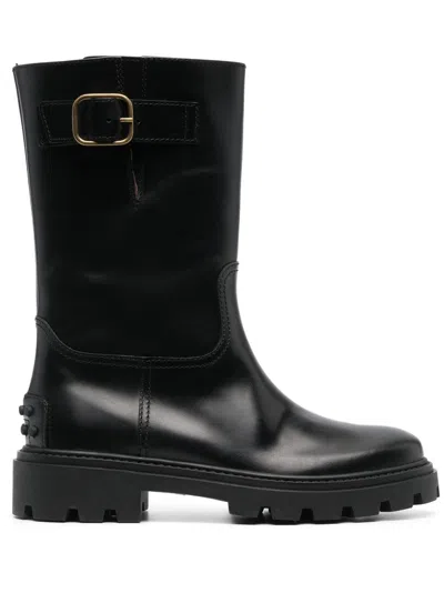 Tod's Buckle-detail Leather Boots