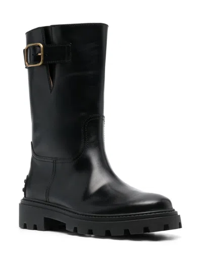 Tod's Buckle-detail Leather Boots