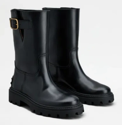 Tod's Buckle-detail Leather Boots