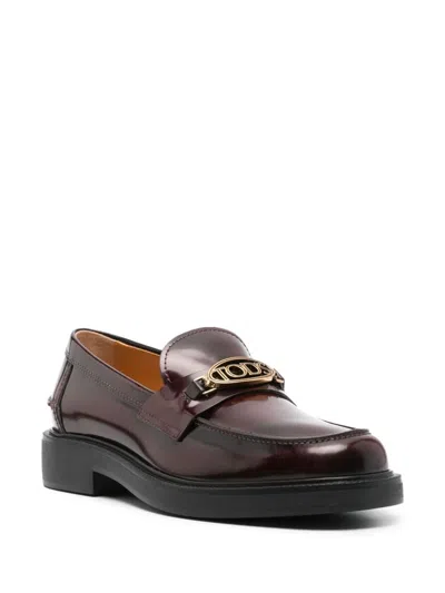 Tod's Logo-plaque Leather Loafers