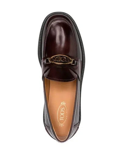Tod's Logo-plaque Leather Loafers