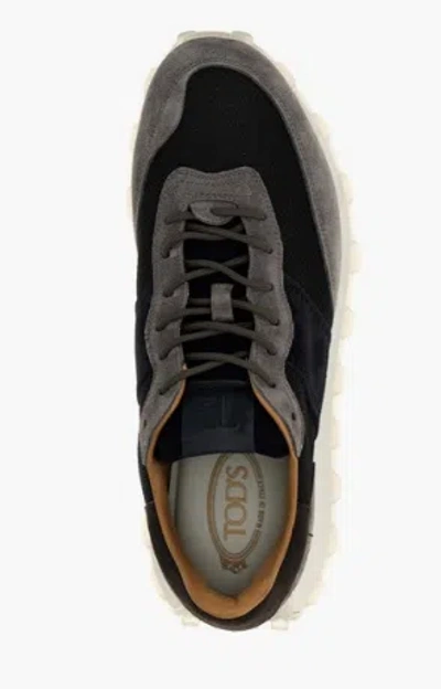 Tod's Suede-panel Ribbed Sneakers