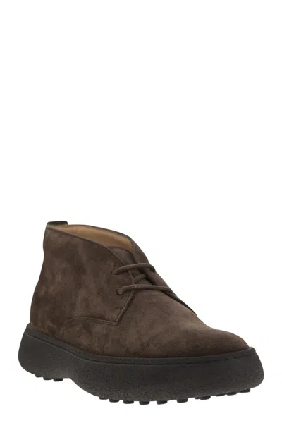 Tod's Men Suede Leather Ankle Boots