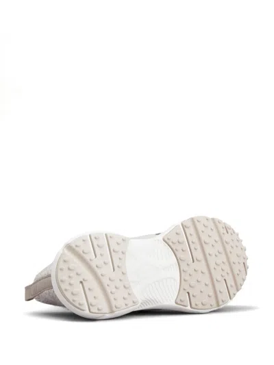Tod's Knitted Sock Sneakers With Front Logo In Gray