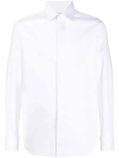 Xacus Structured Collar White Shirt With Buttoned Cuffs