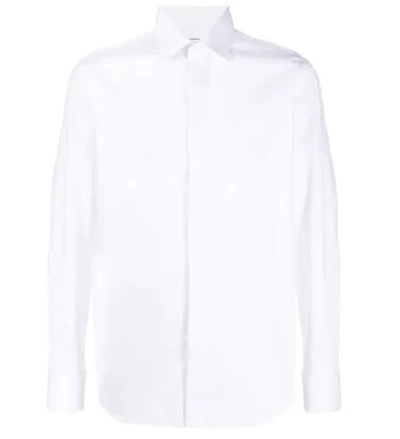 Xacus Structured Collar White Shirt With Buttoned Cuffs