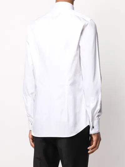 Xacus Structured Collar White Shirt With Buttoned Cuffs