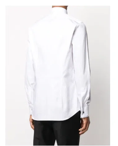 Xacus Structured Collar White Shirt With Buttoned Cuffs
