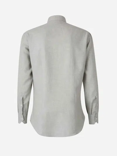 Fray Long-sleeves Shirt In Light Grey