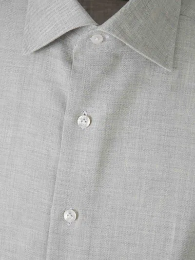 Fray Long-sleeves Shirt In Light Grey