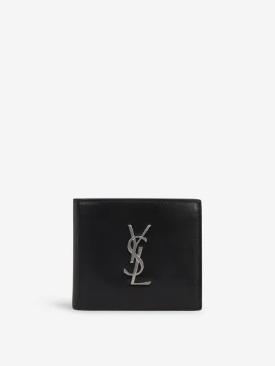 Saint Laurent Black Cassandra Wallet In Black