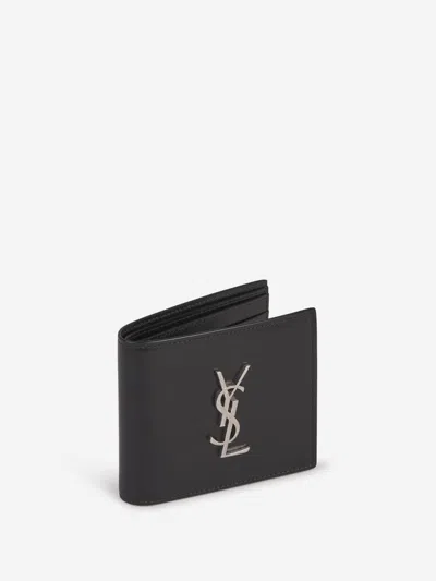 Saint Laurent Black Cassandra Wallet In Black