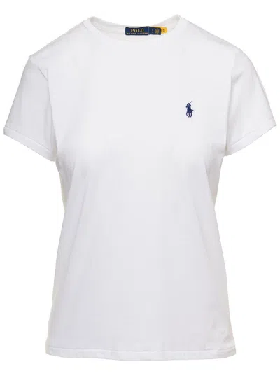 Polo Ralph Lauren Polo Pony Slim Cotton T-shirt In White