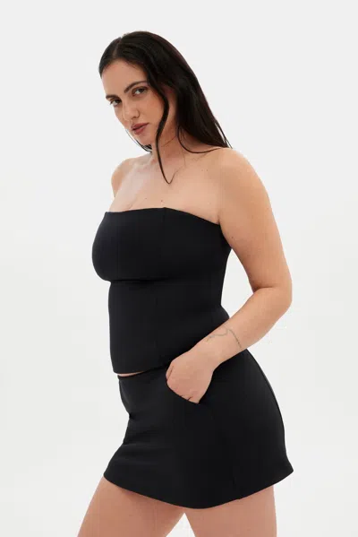 Shop Girlfriend Collective Black Lola Mini Skirt