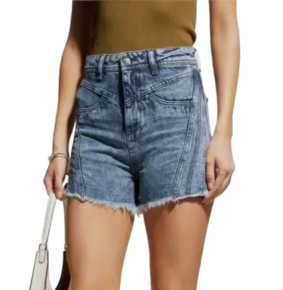In The Mood For Love Penny Teller Shorts In Washed Blue In Blue