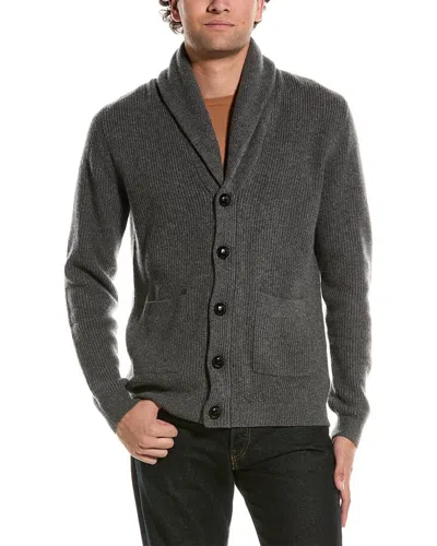 Reiss King Atelier Cashmere Button-through Cardigan In Grey