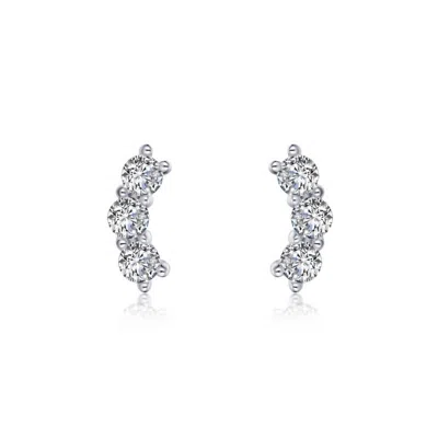 Lafonn Women's 3-stone Stud Earrings In Silver In Silver