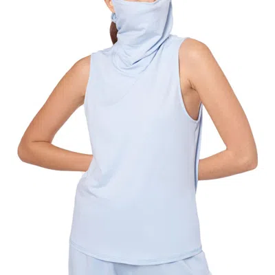 B & A By Betsy And Adam Womens Knit Attached Mask Tank Top In Blue