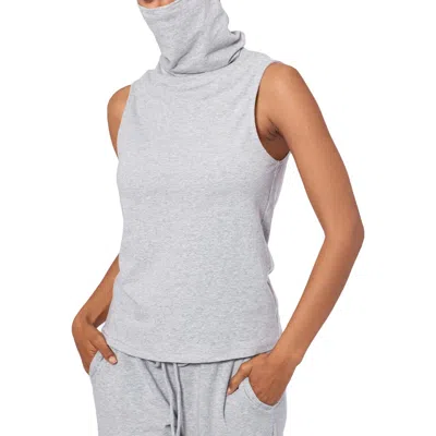 B & A By Betsy And Adam Womens Knit Attached Mask Tank Top In Grey