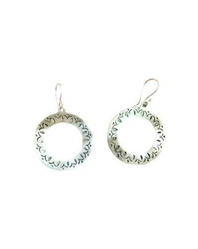 Boho Sol Women's Sterling Round Stamped Earrings In Silver In Silver