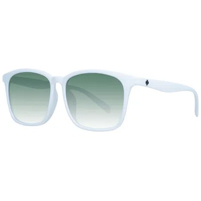 Spy White Unisex Sunglasses In Green